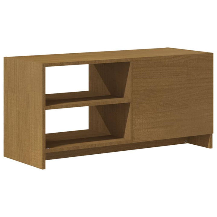 Tv-Schrank 80X31X39 Cm Massivholz Kiefer