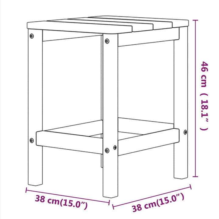 Adirondack-Gartentisch 38X38X46 Cm Hdpe