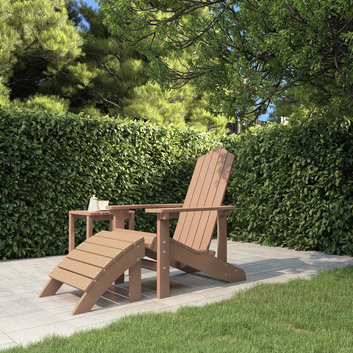 Adirondack-Gartenstühle 2 Stk. Mit Hockern Hdpe