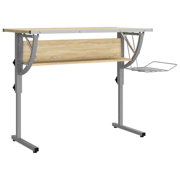 Basteltisch & Grau 110X53X(58-87) Cm Holzwerkstoff