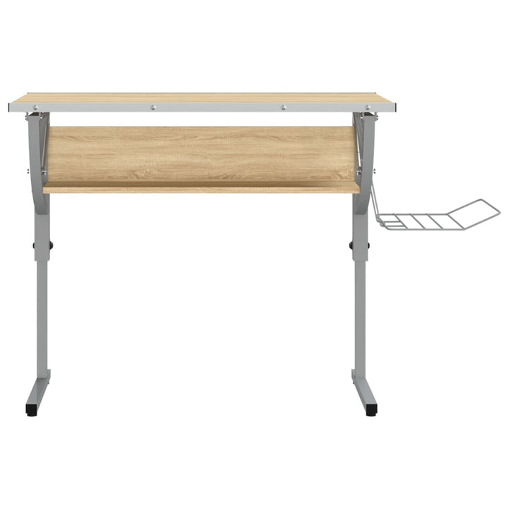 Basteltisch & Grau 110X53X(58-87) Cm Holzwerkstoff