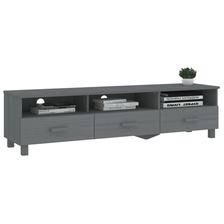 Tv-Schrank Hamar 158X40X40 Cm Massivholz Kiefer