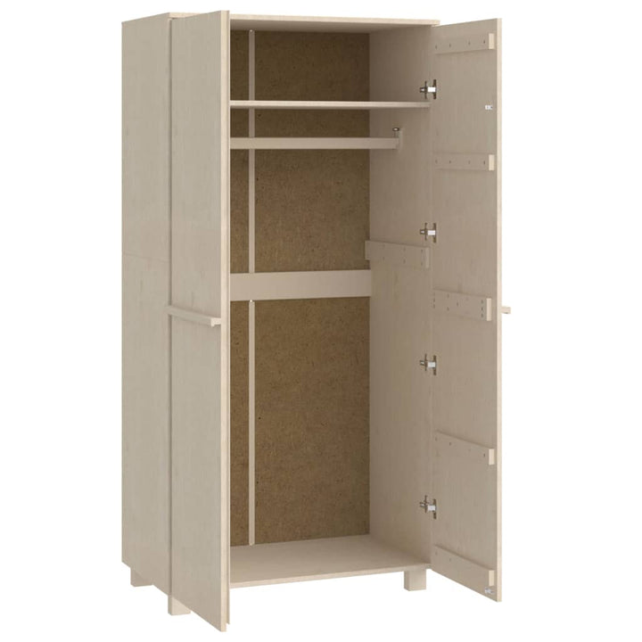 Kleiderschrank Hamar Honig 89X50X180 Cm Massivholz Kiefer