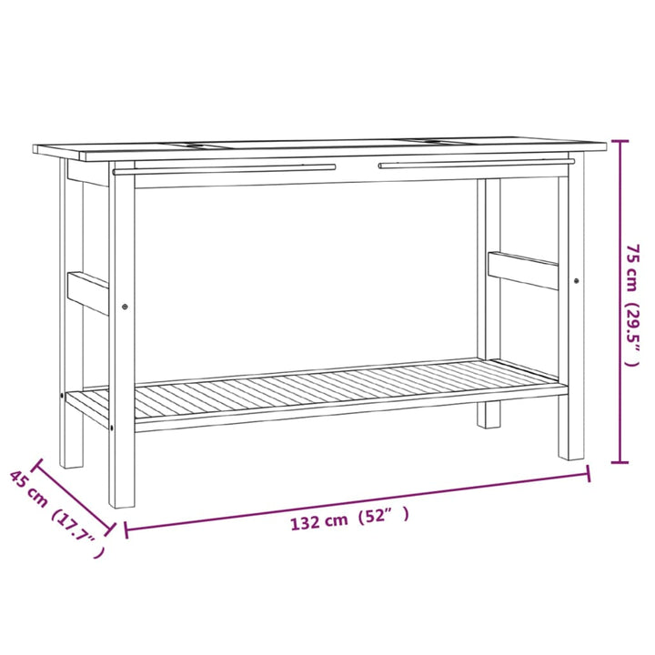 Waschtisch Mit En Marmorbecken Massivholz Teak