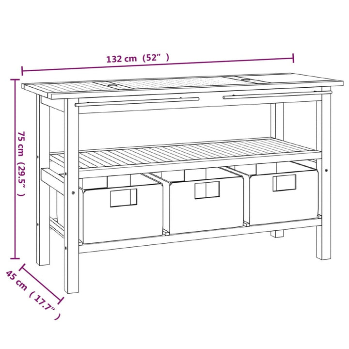 Waschtisch Mit En Marmorbecken Massivholz Teak