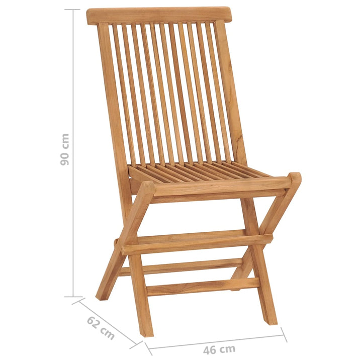 Klappbare Gartenstühle 6 Stk. Massivholz Teak