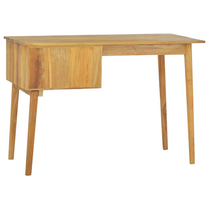 Schreibtisch Mit 2 Schubladen 110X52X75 Cm Massivholz Teak