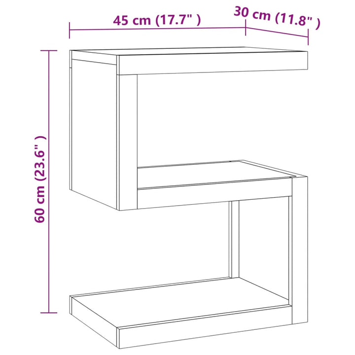 Beistelltisch 45X30X60 Cm Massivholz Teak