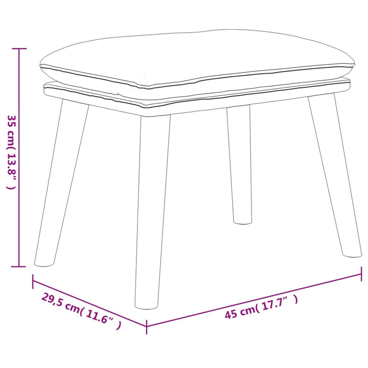 Fußhocker 45X29,5X35 Cm Samt