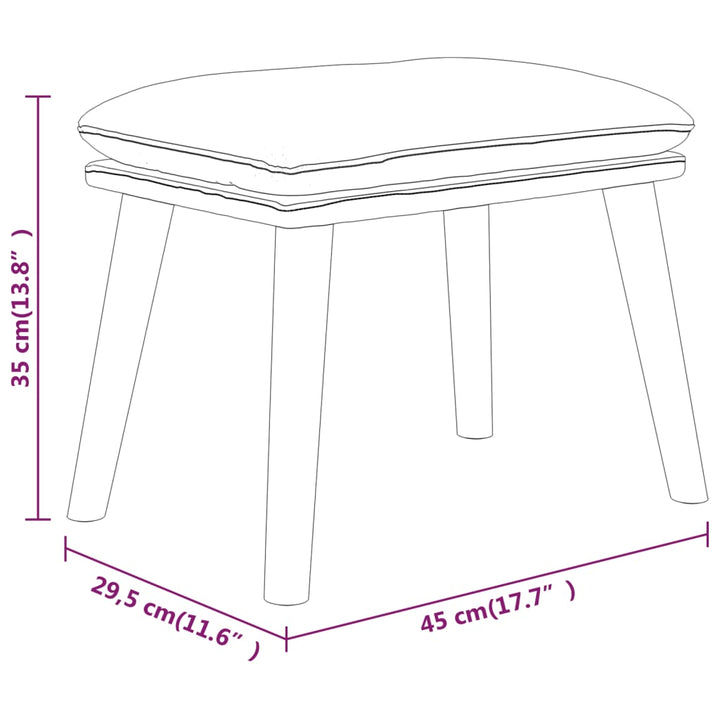 Fußhocker Senf 45X29,5X35 Cm Stoff