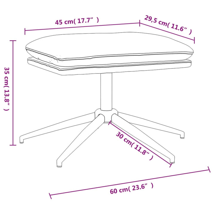 Fußhocker 60X60X35 Cm Mikrofasergewebe