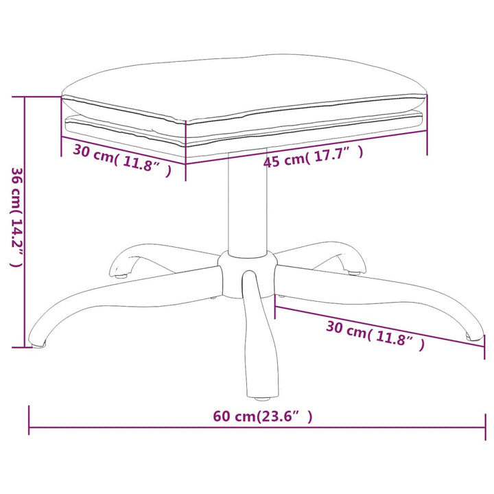 Fußhocker 60X60X36 Cm Samt