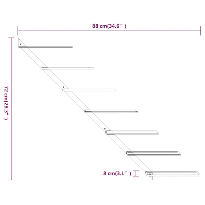 Wand-Weinregal Für 7 Flaschen Metall