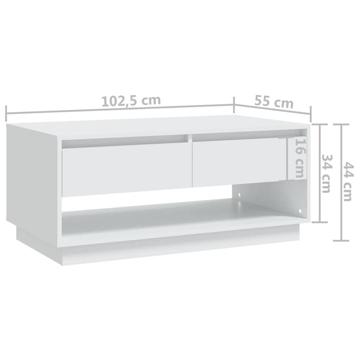 Couchtisch 102,5X55X44 Cm Holzwerkstoff