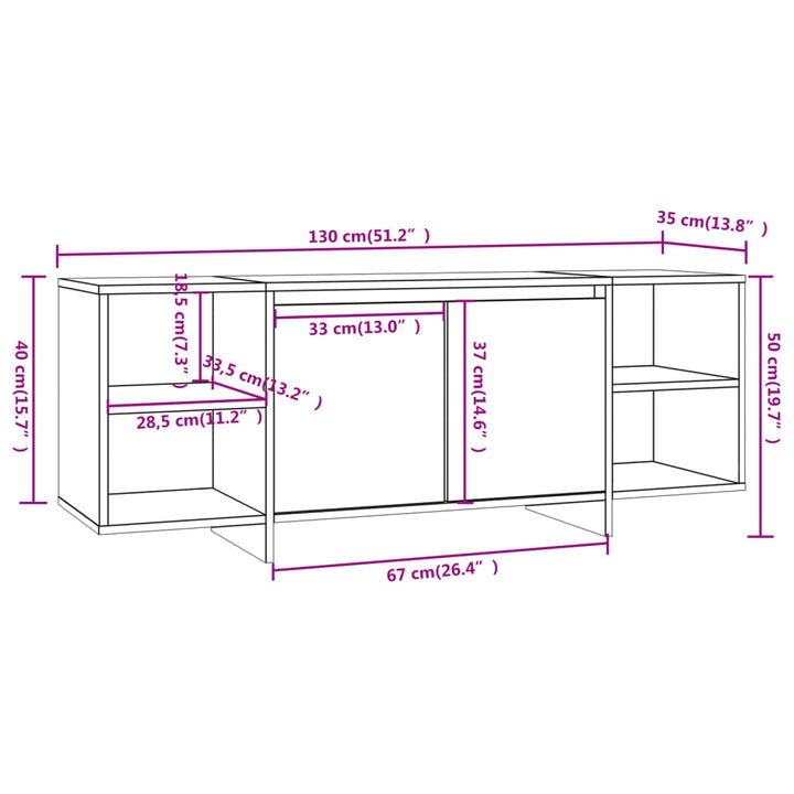 Tv-Schrank 130X35X50 Cm Holzwerkstoff