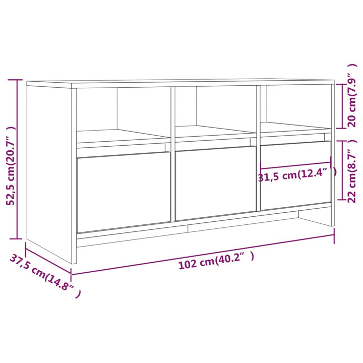 Tv-Schrank 102X37,5X52,5 Cm Holzwerkstoff