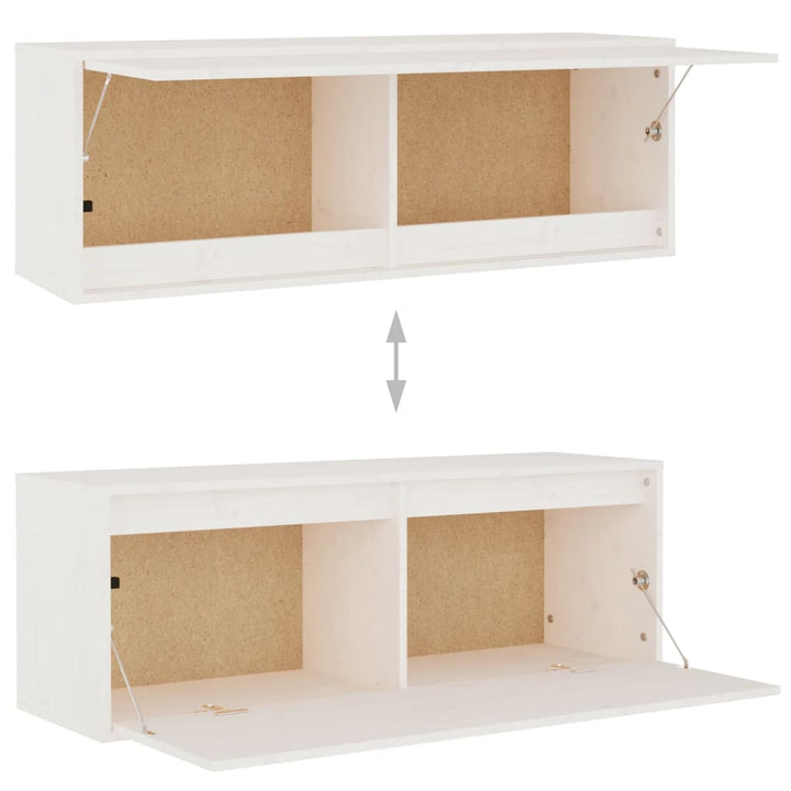 Wandschrank 100X30X35 Cm Massivholz Kiefer