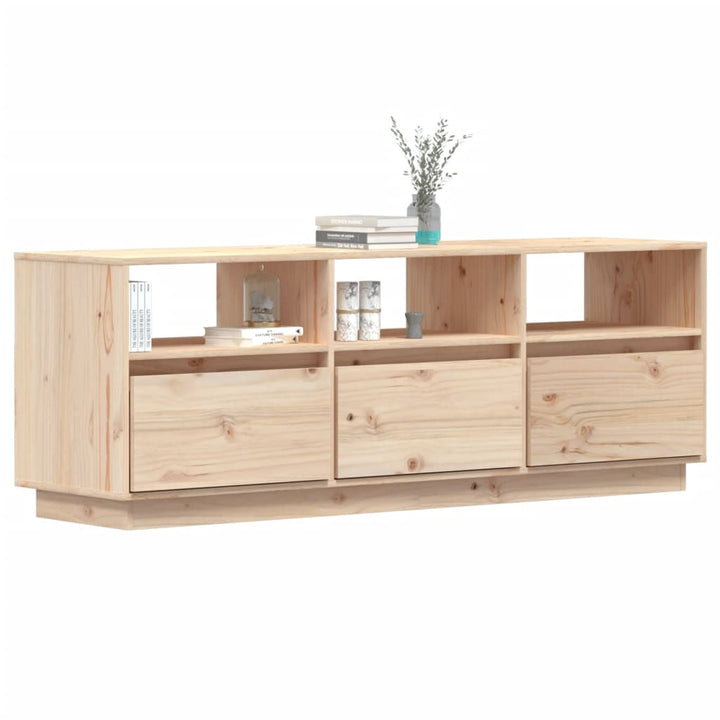 Tv-Schrank 140X37X50 Cm Massivholz Kiefer