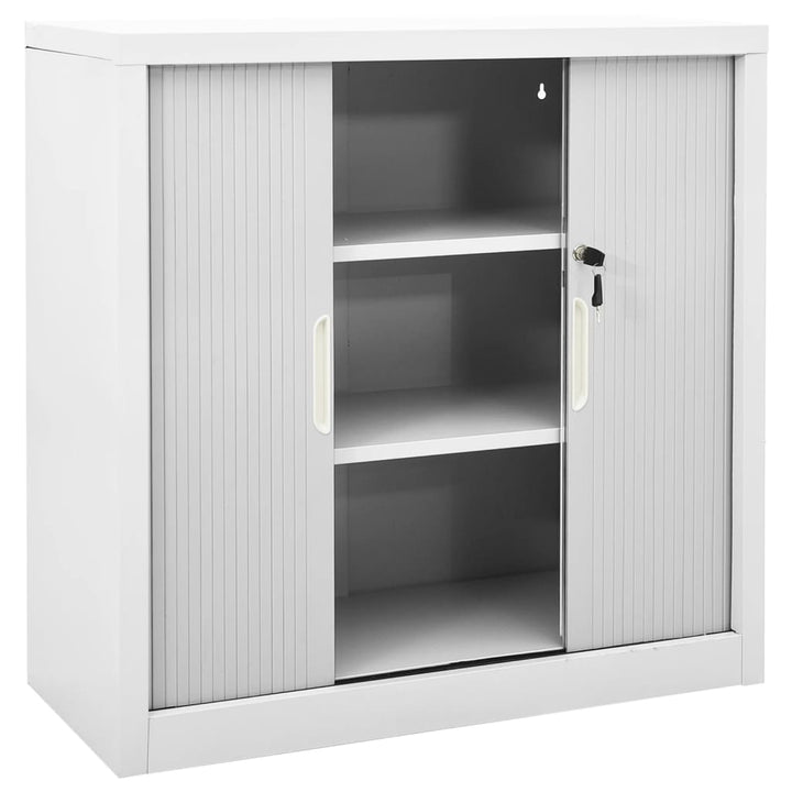 Schrank Mit Schiebetür & Pflanzkasten Grau 90X40X113 Cm Stahl