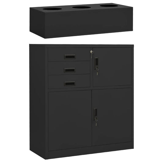 Büroschrank 90X40X125 Cm Stahl