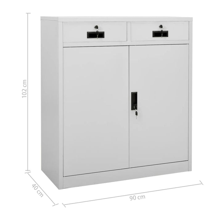 Büroschrank 90X40X125 Cm Stahl