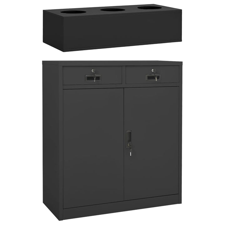 Büroschrank 90X40X125 Cm Stahl