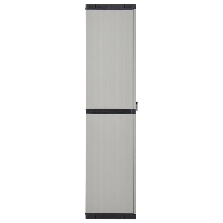 Garten-Lagerschrank Mit 3 Böden Grau & Schwarz 68X40X168 Cm