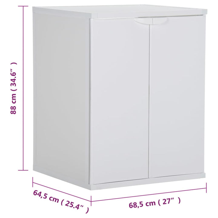 Waschmaschinenschrank Weiß 68,5X64,5X88 Cm Pvc