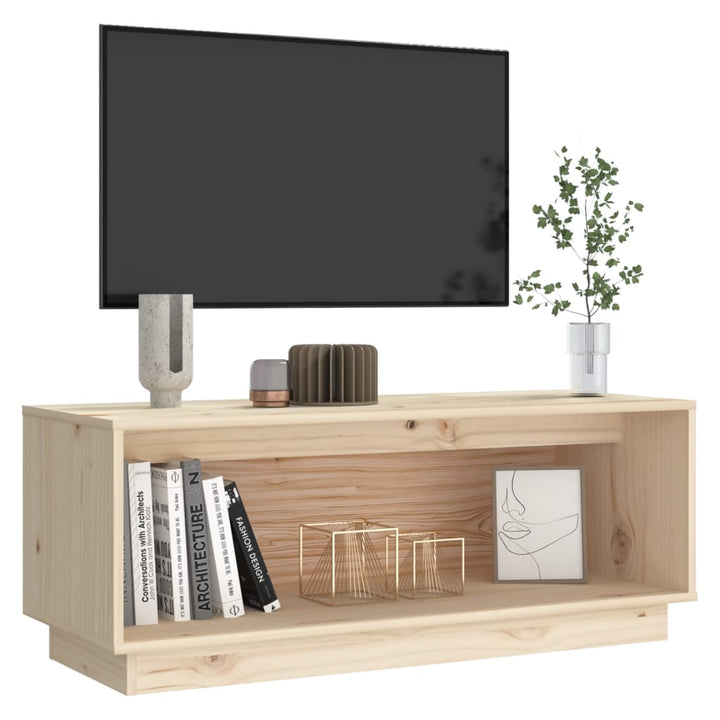 Tv-Schrank 90X35X35 Cm Massivholz Kiefer