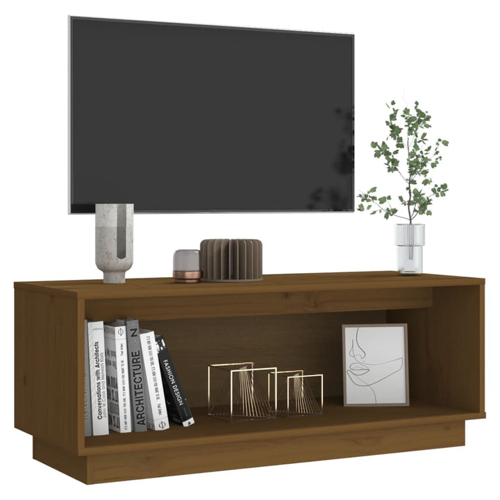 Tv-Schrank 90X35X35 Cm Massivholz Kiefer