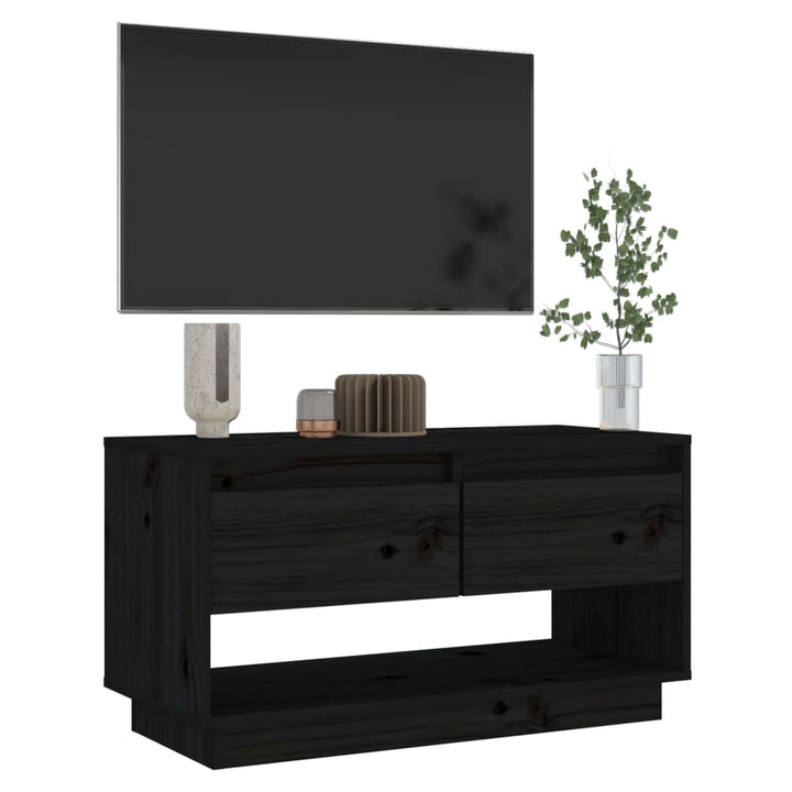 Tv-Schrank 74X34X40 Cm Massivholz Kiefer