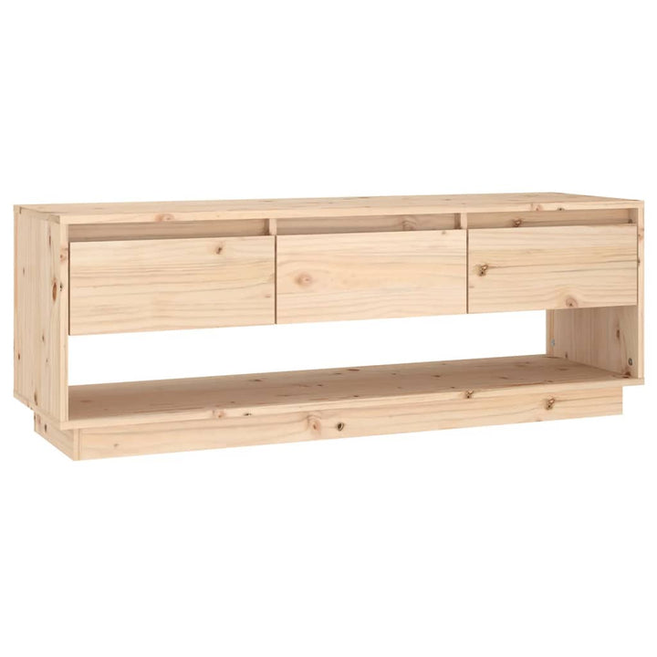 Tv-Schrank 110,5X34X40 Cm Massivholz Kiefer