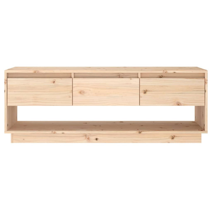 Tv-Schrank 110,5X34X40 Cm Massivholz Kiefer