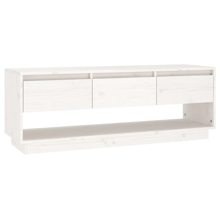 Tv-Schrank 110,5X34X40 Cm Massivholz Kiefer