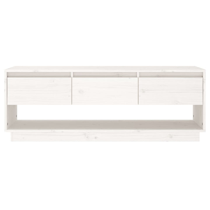 Tv-Schrank 110,5X34X40 Cm Massivholz Kiefer