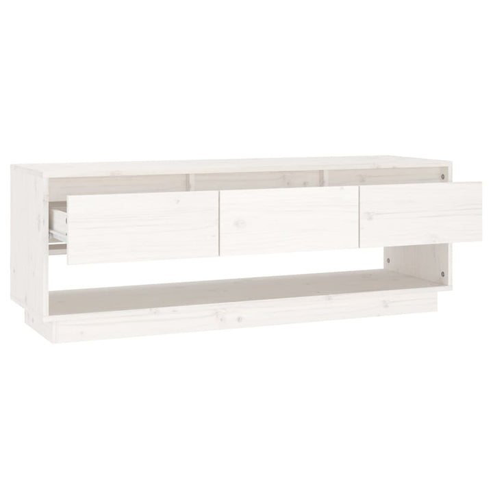 Tv-Schrank 110,5X34X40 Cm Massivholz Kiefer