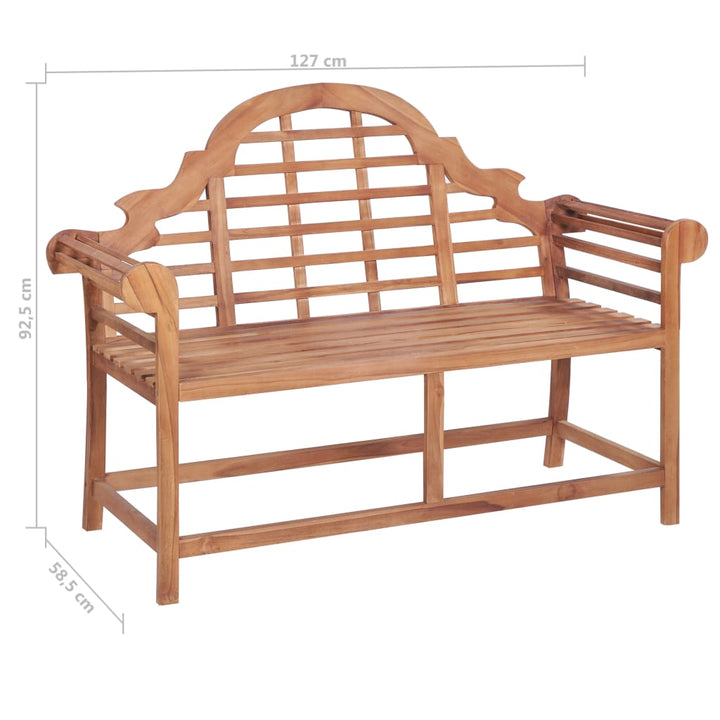 Gartenbank 127X58,5X92,5 Cm Massivholz Teak Altholz (Mehrfarbig)