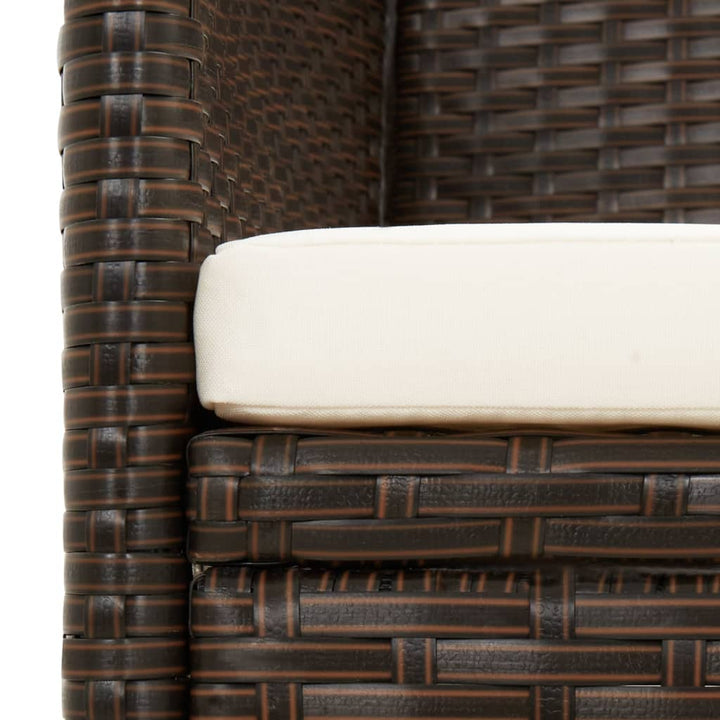 Gartensofa 3-Sitzer Mit Kissen Poly Rattan