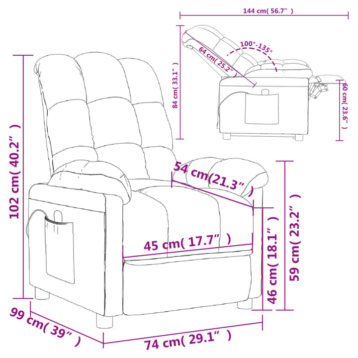 Massagesessel Stoff