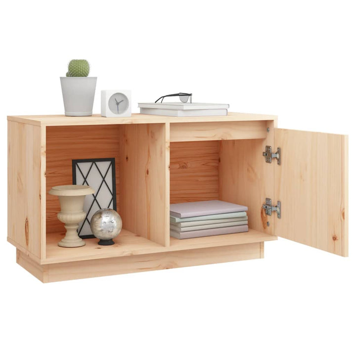 Tv-Schrank 74X35X44 Cm Massivholz Kiefer