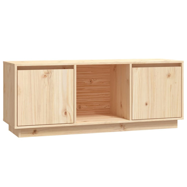 Tv-Schrank 110,5X35X44 Cm Massivholz Kiefer