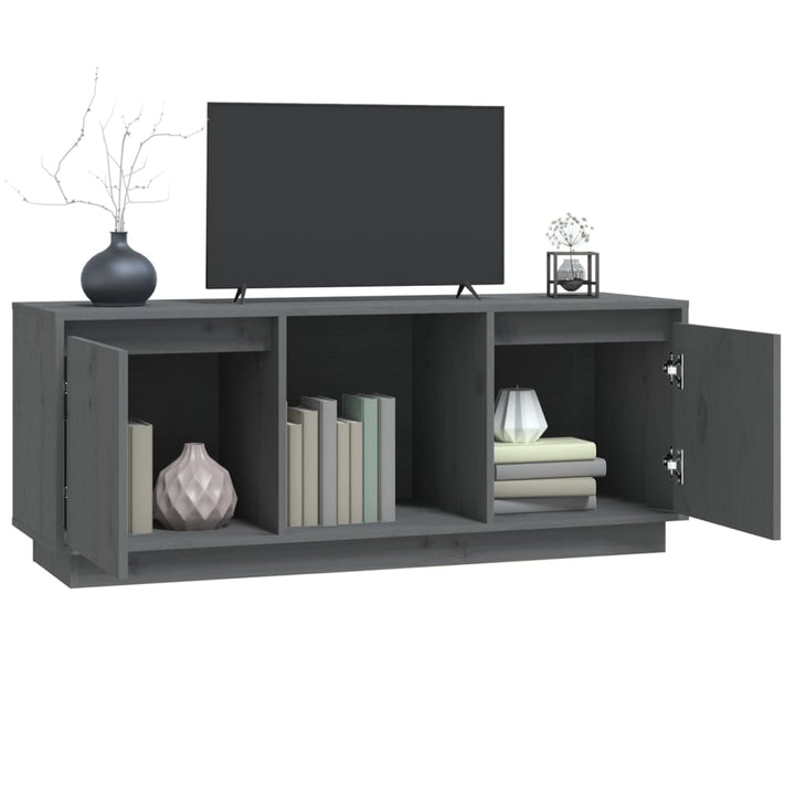 Tv-Schrank 110,5X35X44 Cm Massivholz Kiefer