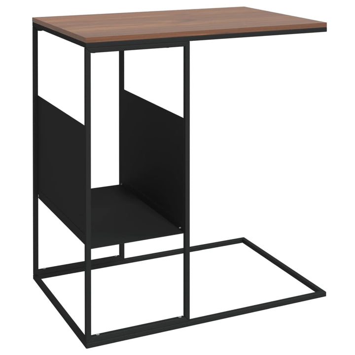 Beistelltisch Schwarz 55X36X59,5 Cm Holzwerkstoff Schwarz Und Braun