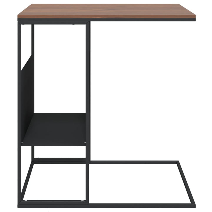 Beistelltisch Schwarz 55X36X59,5 Cm Holzwerkstoff Schwarz Und Braun