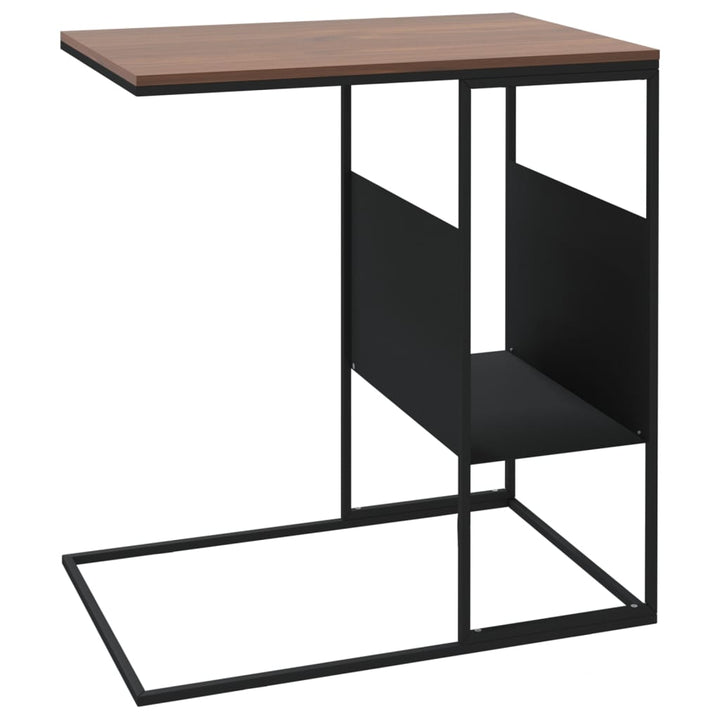 Beistelltisch Schwarz 55X36X59,5 Cm Holzwerkstoff Schwarz Und Braun