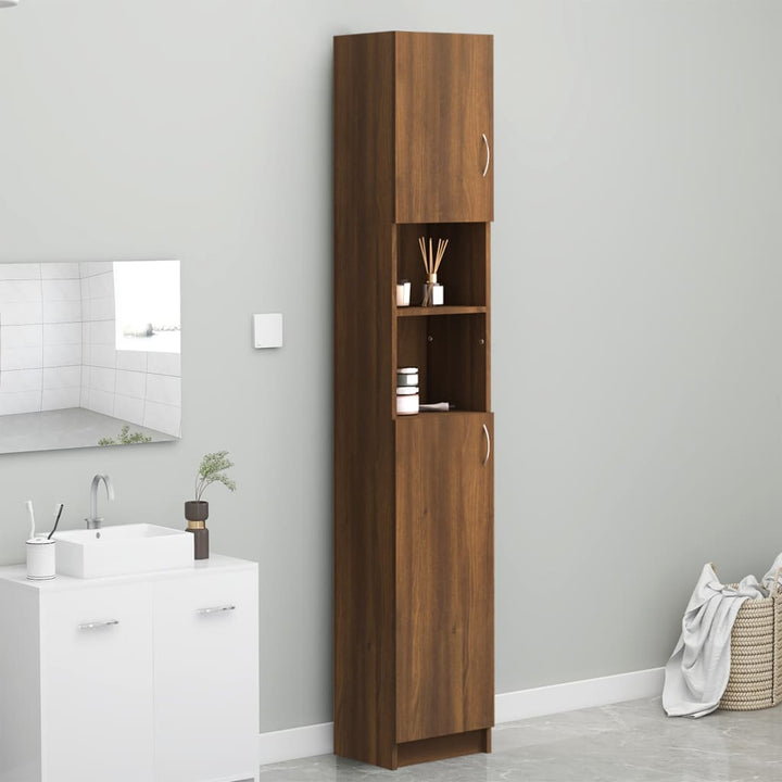 Badezimmerschrank 32×25,5×190 Cm Holzwerkstoff