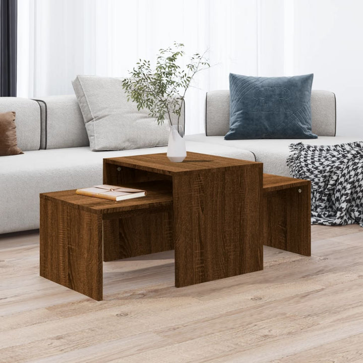 Couchtisch-Set 100X48X40 Cm Holzwerkstoff