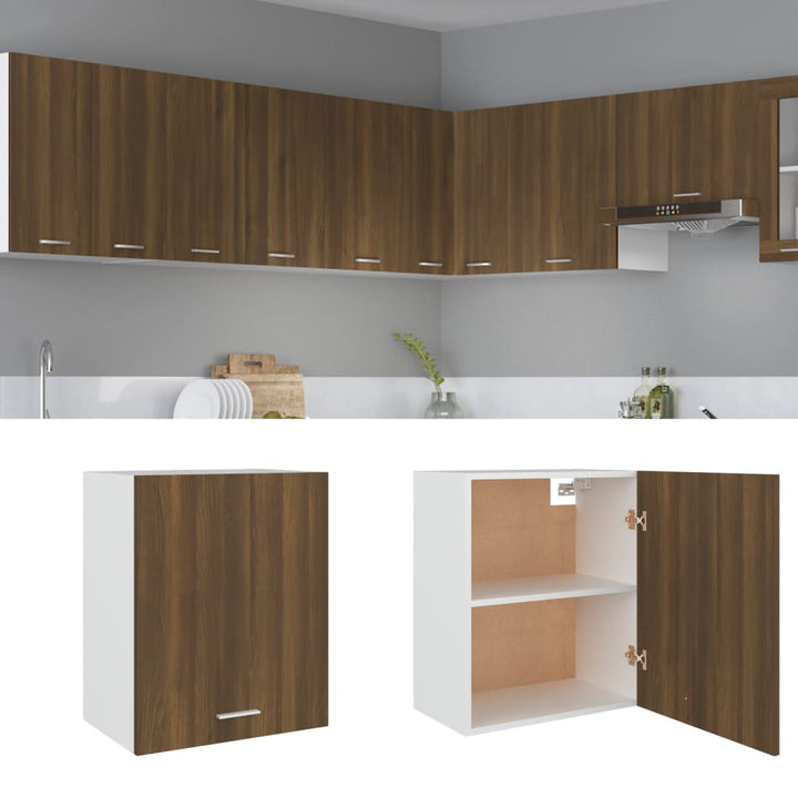 Hängeschrank Braun Eichen-Optik 60X31X60 Cm Holzwerkstoff Braune Eiche