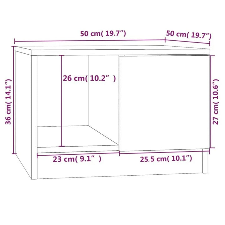 Couchtisch 50X50X36 Cm Holzwerkstoff