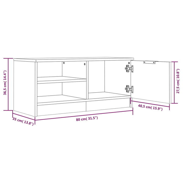 Tv-Schrank 80X35X36,5 Cm Holzwerkstoff